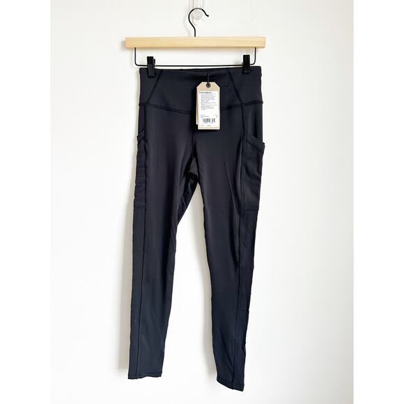 NWT prAna Electa Legging Black Pocket Black SMALL Compression - Picture 2 of 6